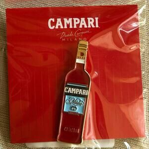 Campari Liqueur Bottle Enamel Hat Shirt Lapel Pin Badge Brand New